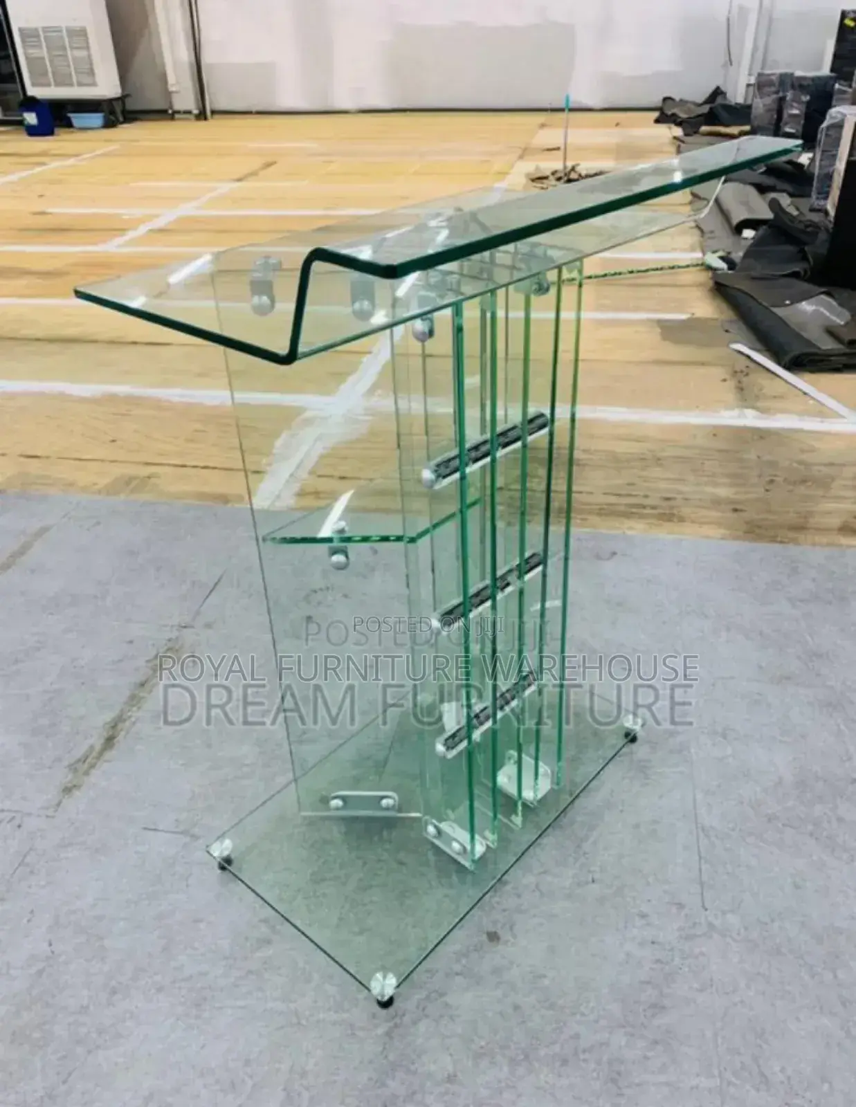 High Quality Tempered Glass Preaching Lectern Podium Pulpit
