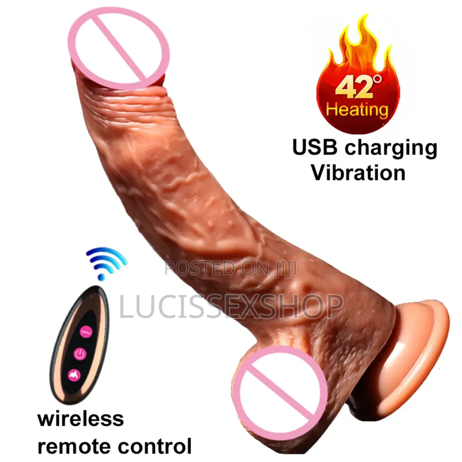 Wireless Vibrating Dildo ( Chargeable)