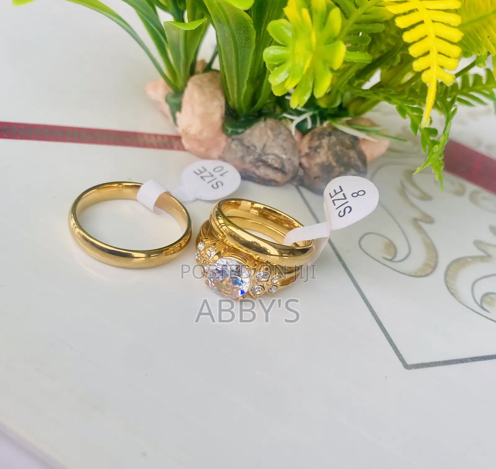 Sparkle Three Set Couple Ring