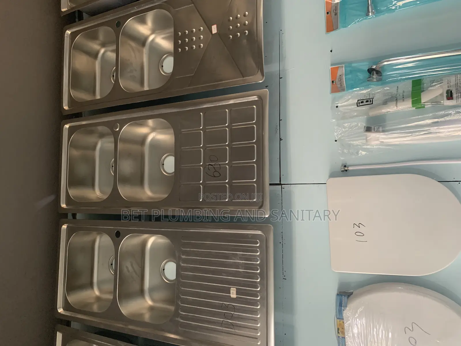 Two Bowl One Arm Block and Cabinet Sink_complete_kitchen Sink