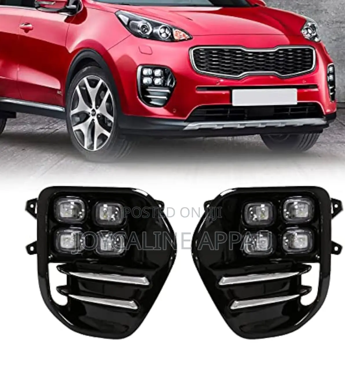 Kia Sportage Led Fog Light and Cover 2016 to 2018 Complete