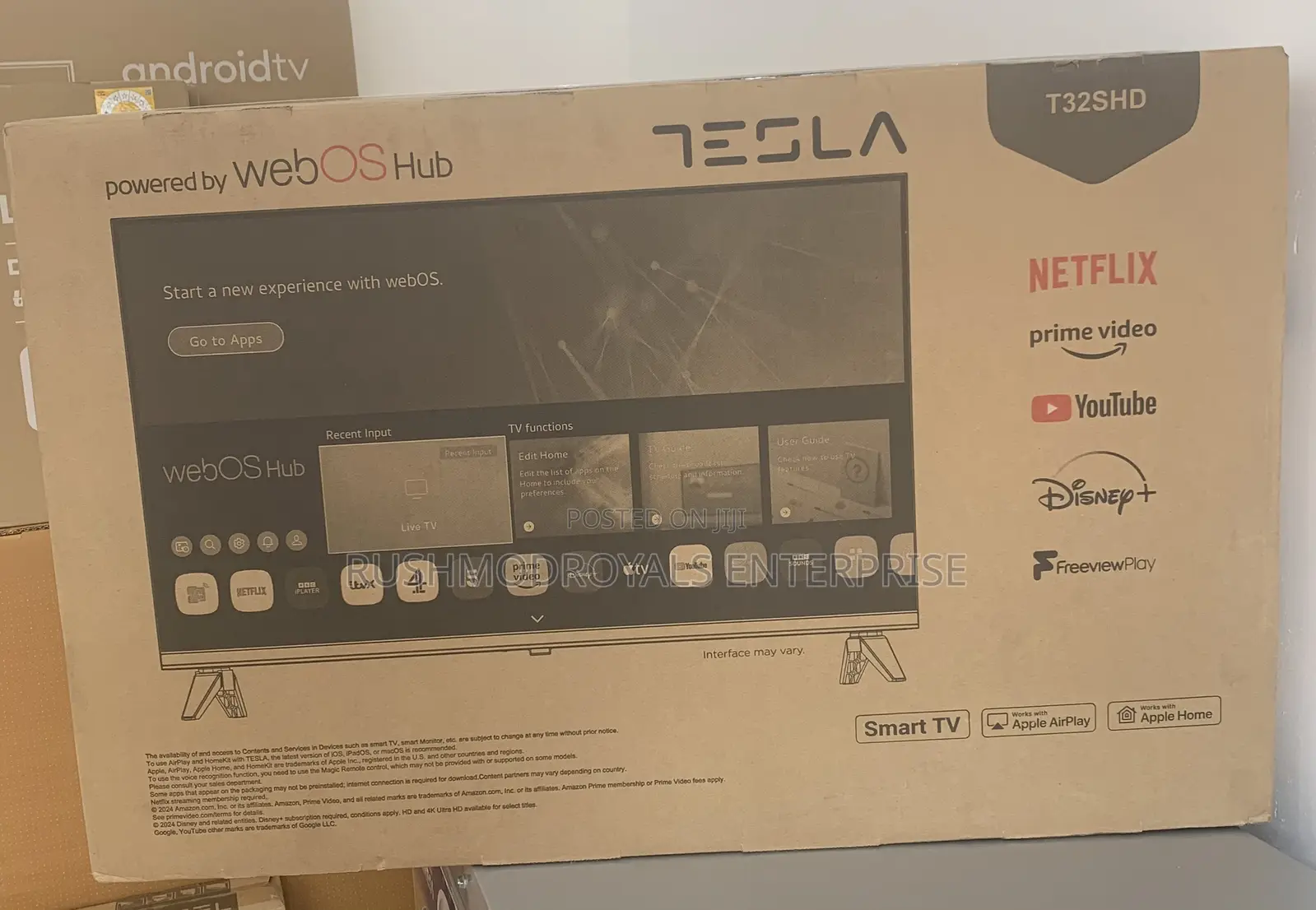 Tesla Smart Tv 32’’ Screen With a Resolution of 1366 X 768.