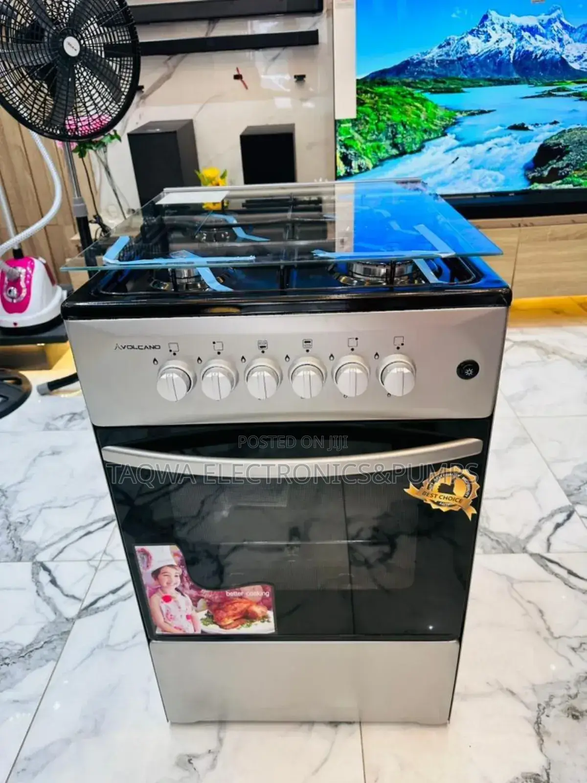 Standard Volcano Oven and Grill +4 Burner Gas Cooker *