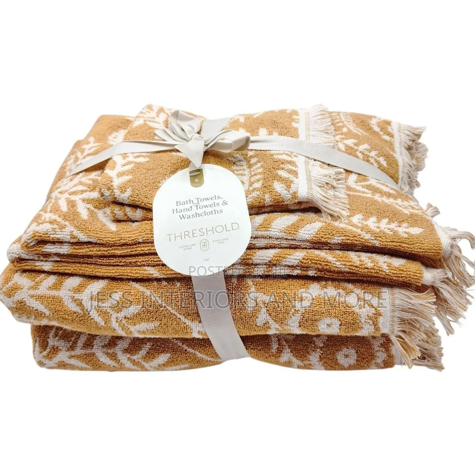 Threshold 6pc Butterscotch Yellow Cotton Towel Set