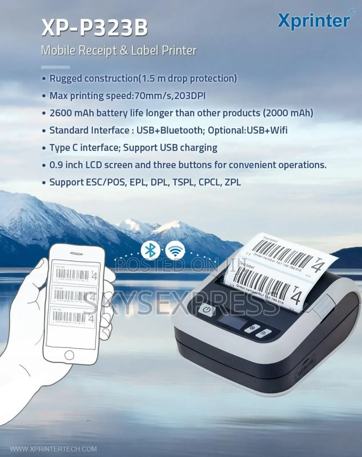 Mobile Bluetooth Lable Printer
