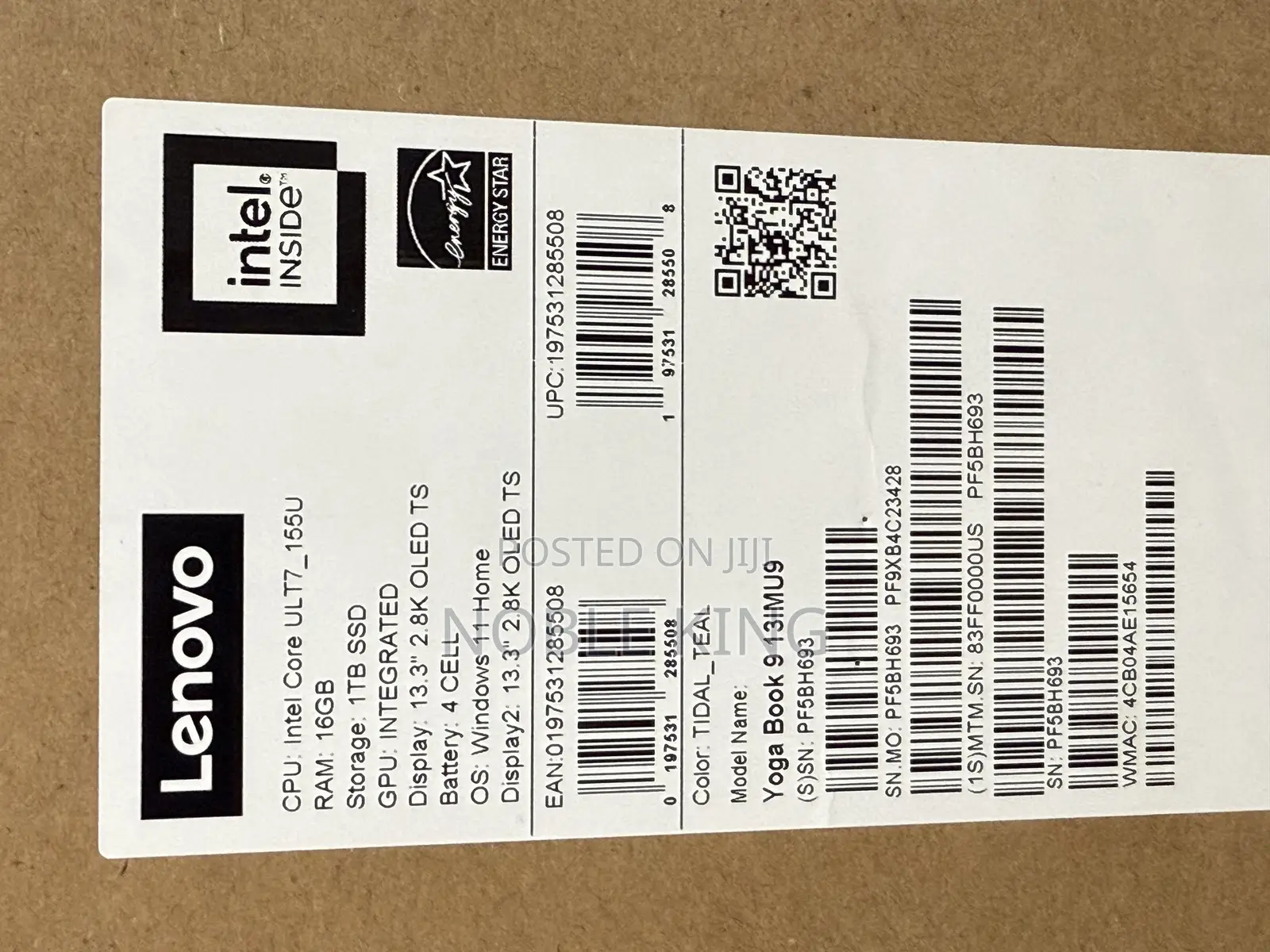 New Laptop Lenovo Yoga Book 9i 16GB Intel Core Ultra 7 SSD 1T