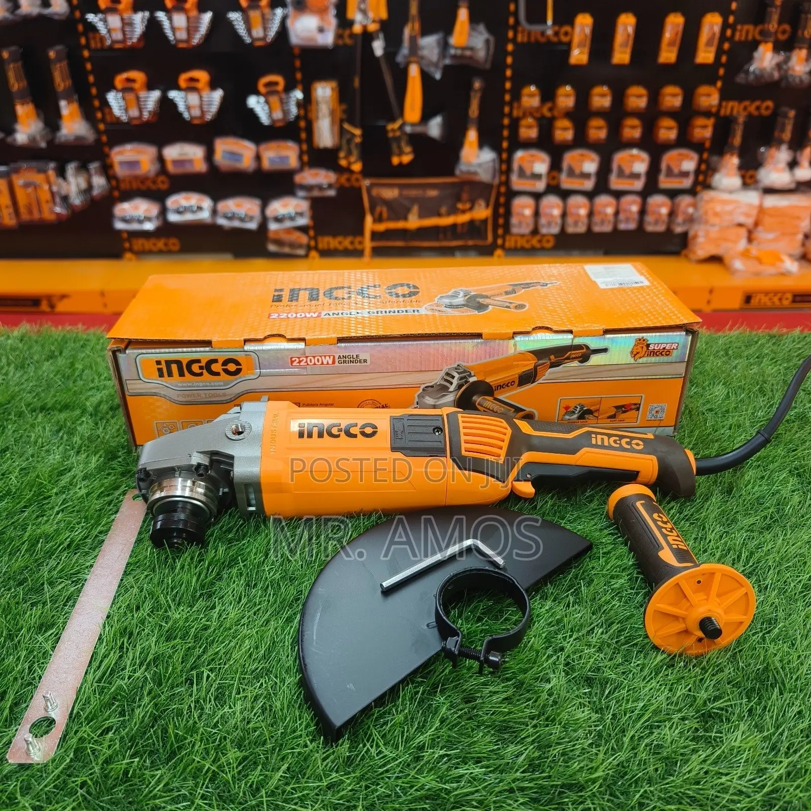 2200 Watt 9-Inches Angle Grinder With Auxiliary Handle - Ag220018