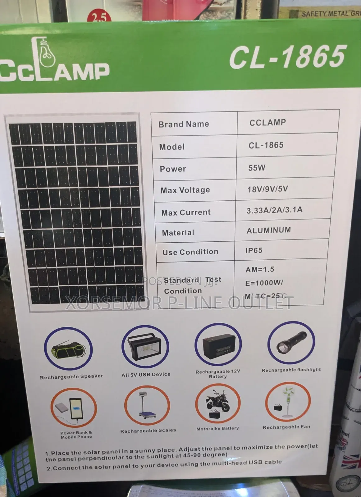55w Solar Panel Cl-1865