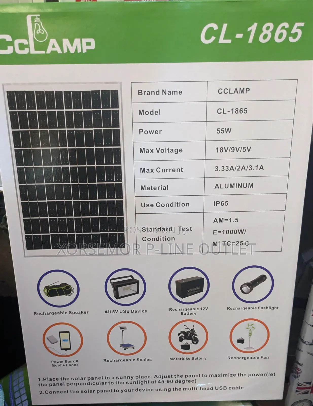 55w Solar Panel Cl-1865