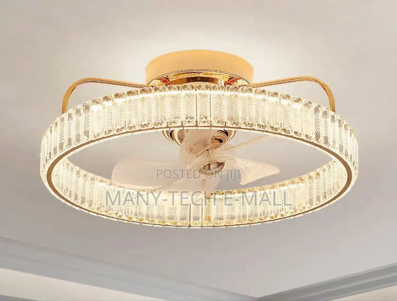 Crystal Body Ceiling Light With Fan