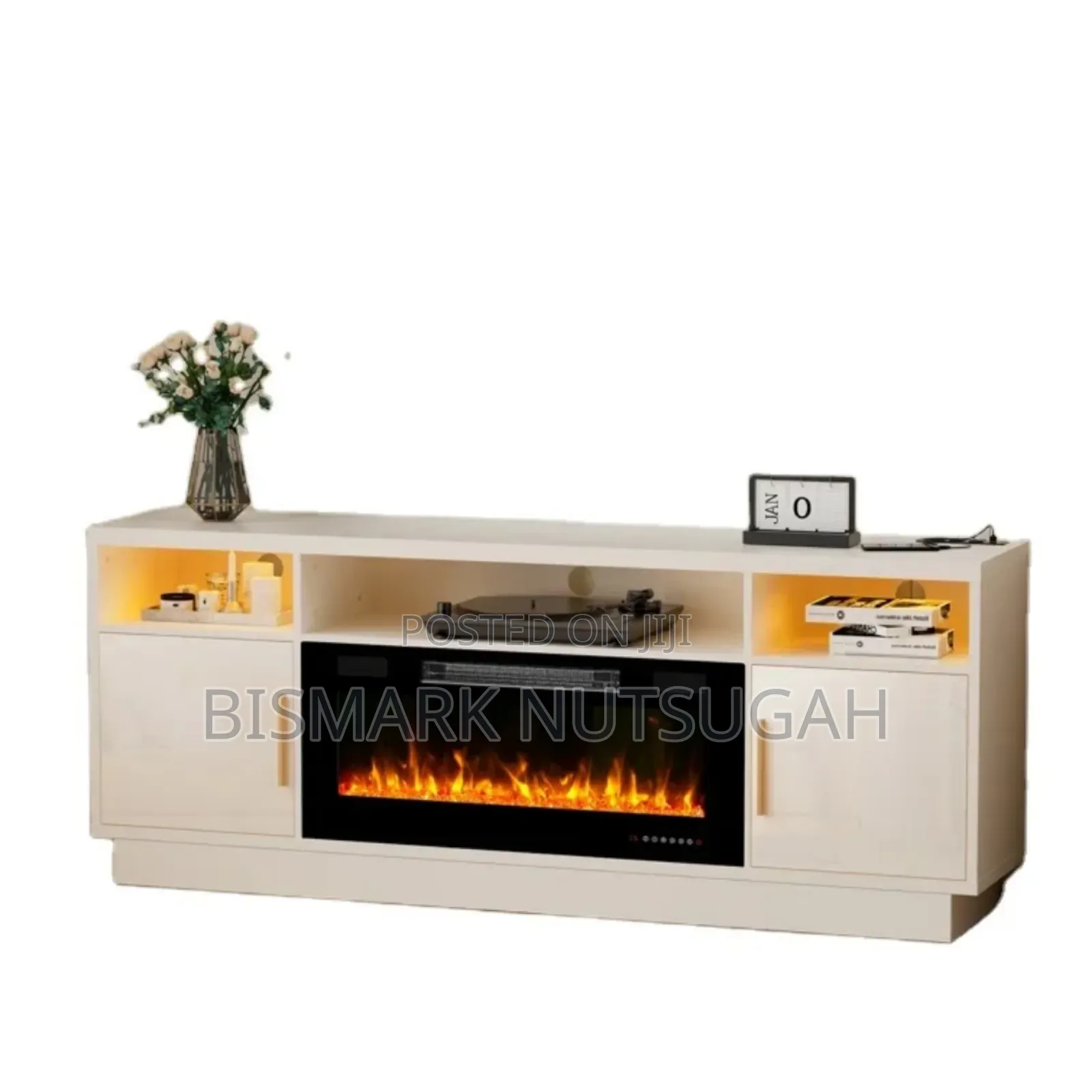 Modern Tv Stand With Fireplace Lantern