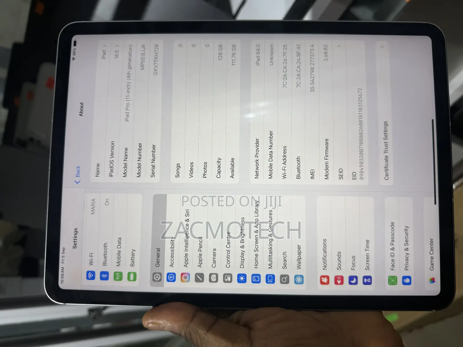 Apple iPad Pro 11 (2022) 128 GB Gray