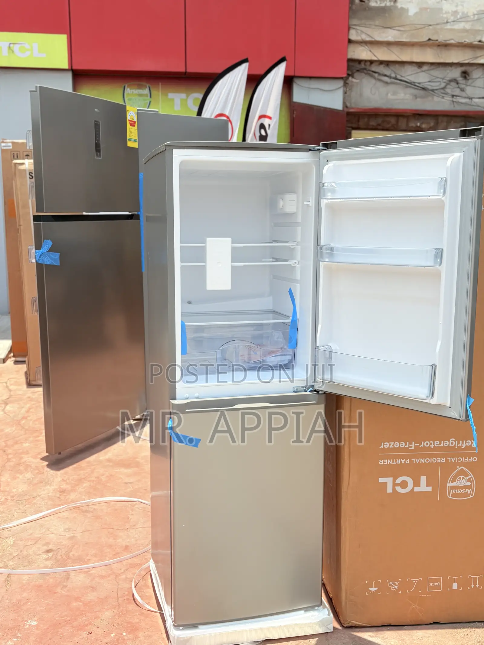 Fast Chilling TCL F185bfs—142l Double Door Refrigerator.
