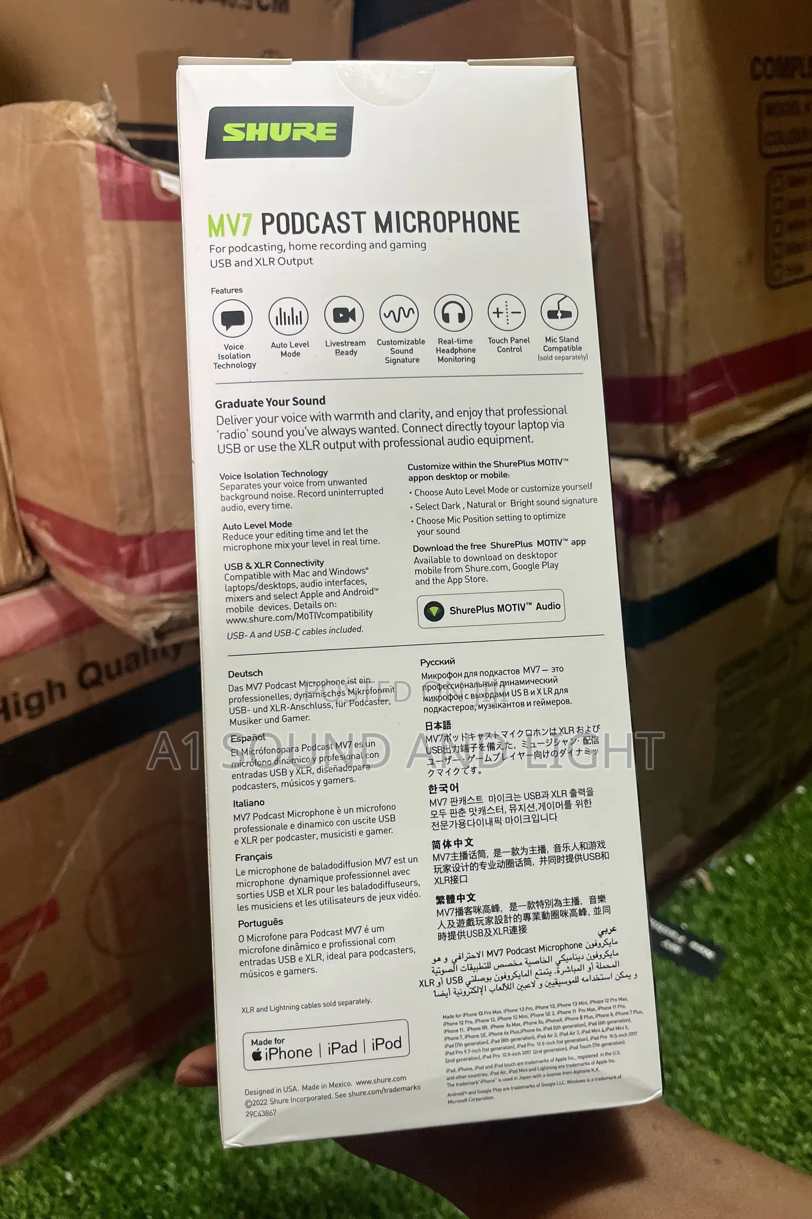 Shure Mv7 Usb / XLR Microphone for Live Streaming, Recording