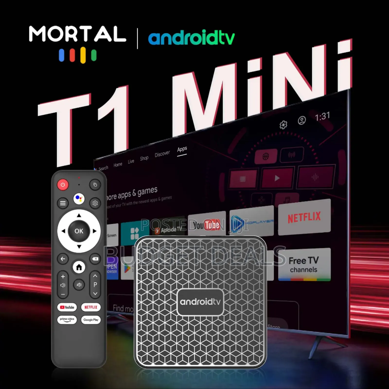 Smart Android Tv Box Streaming Media Player(Mortal T1 Mini)