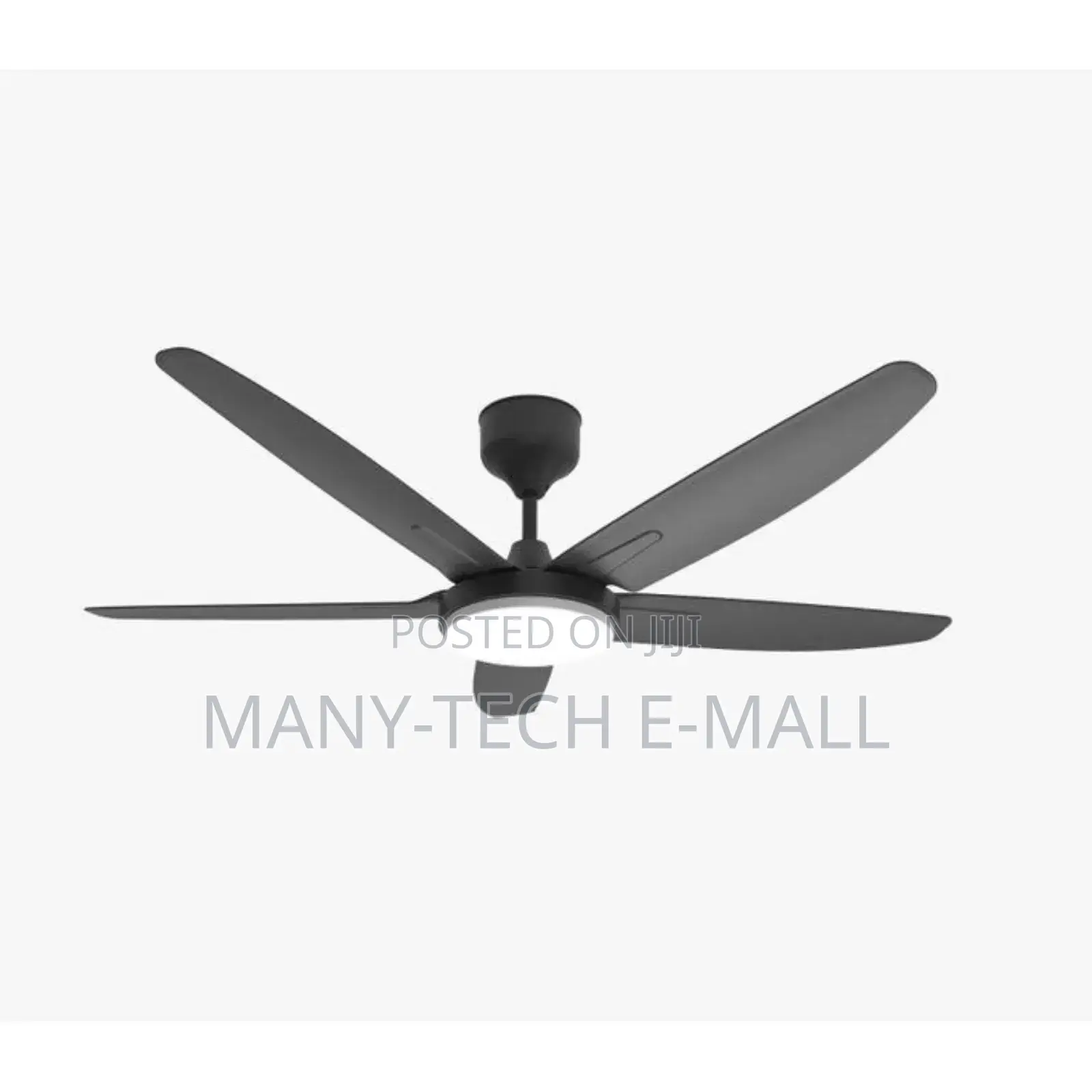 Black Luxurious Ceiling Fan With Light. Remote Control