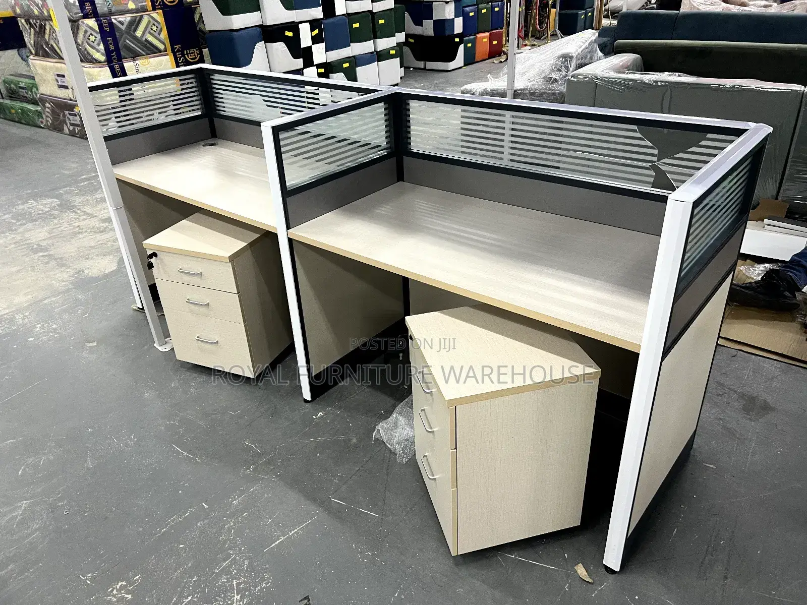 2 Chambers Stationary Office Desk Work Station