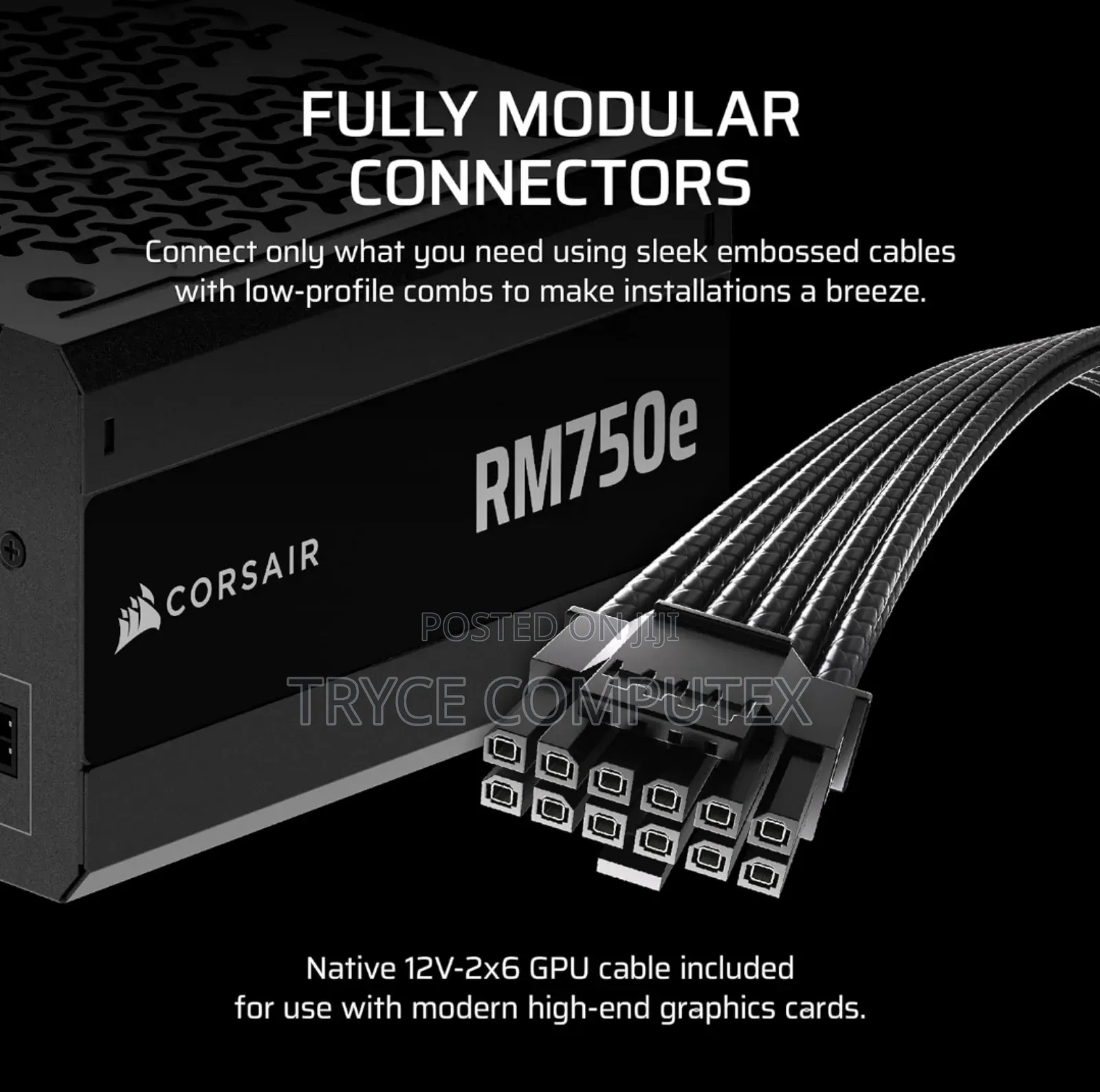 Corsair 750watt Power Supply Corsair Rm750e (2025) Fully Modular