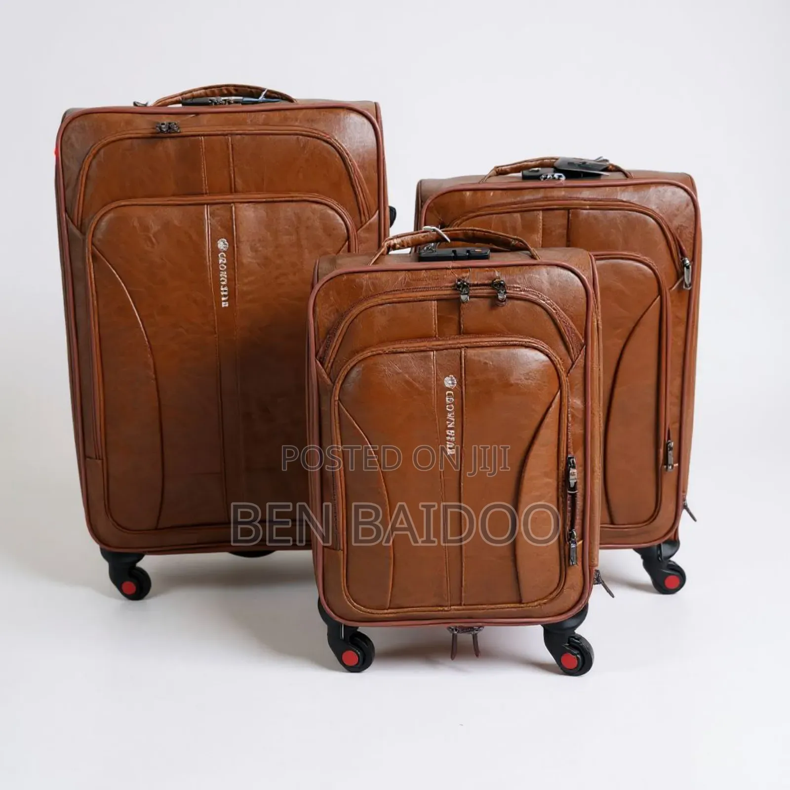 Leather Travel Bag 3-Sets