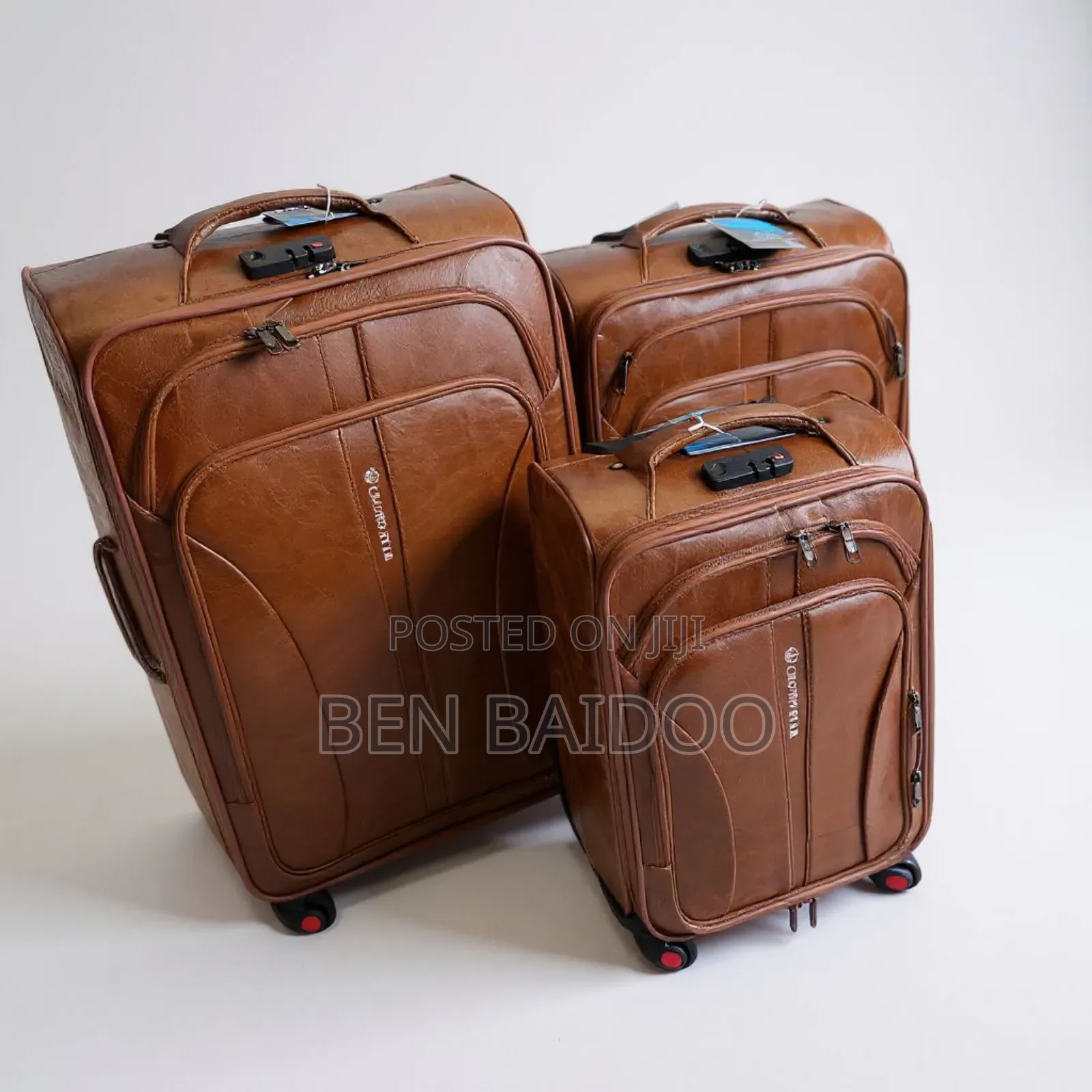 Leather Travel Bag 3-Sets
