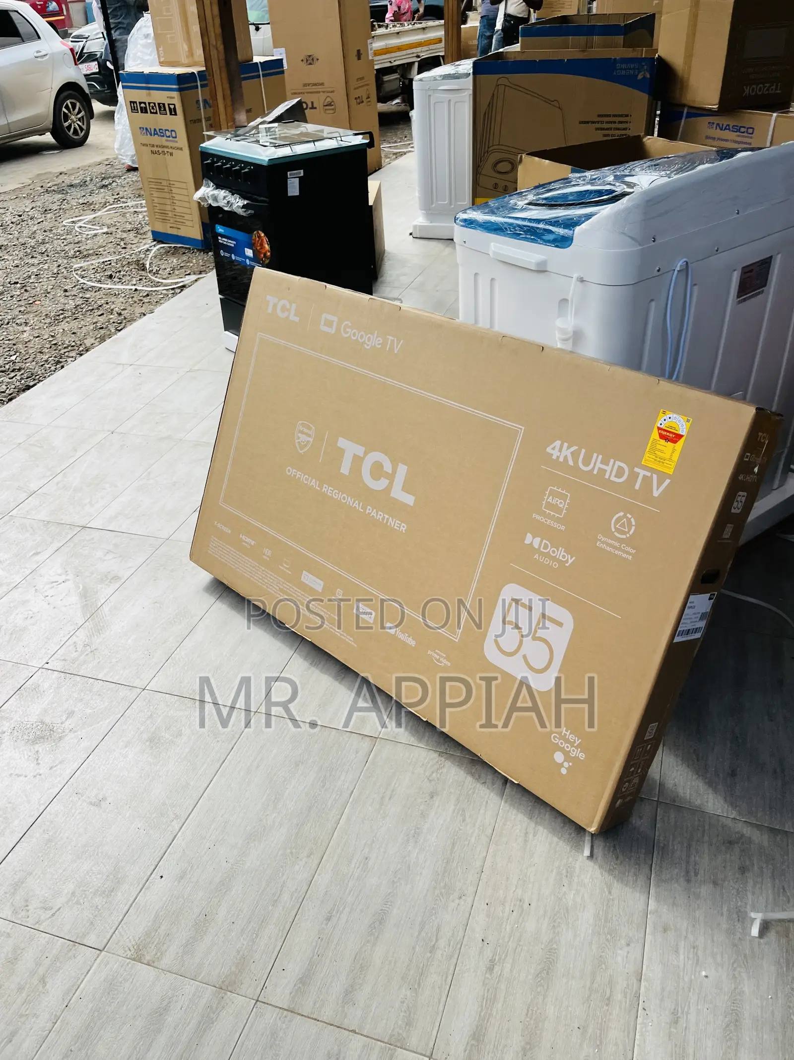 TCL 55′′ Ultra Hd Smart Digital Satellite Tv(55p635)Black