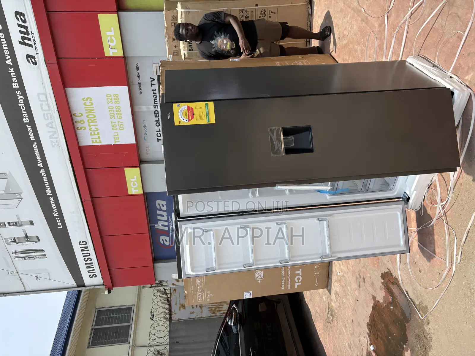 Latest and Durable TCL P575sbgwd—439l Side by Side Refrigerator.
