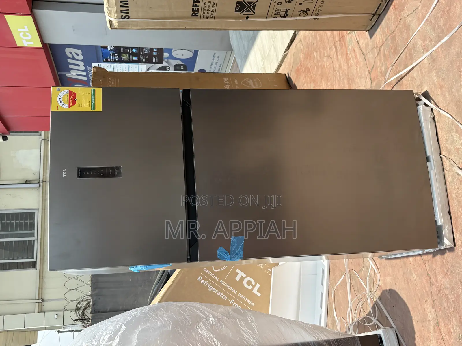 Unique Design TCL P540tmgwd Double Door Electric Fridge(Silver) 