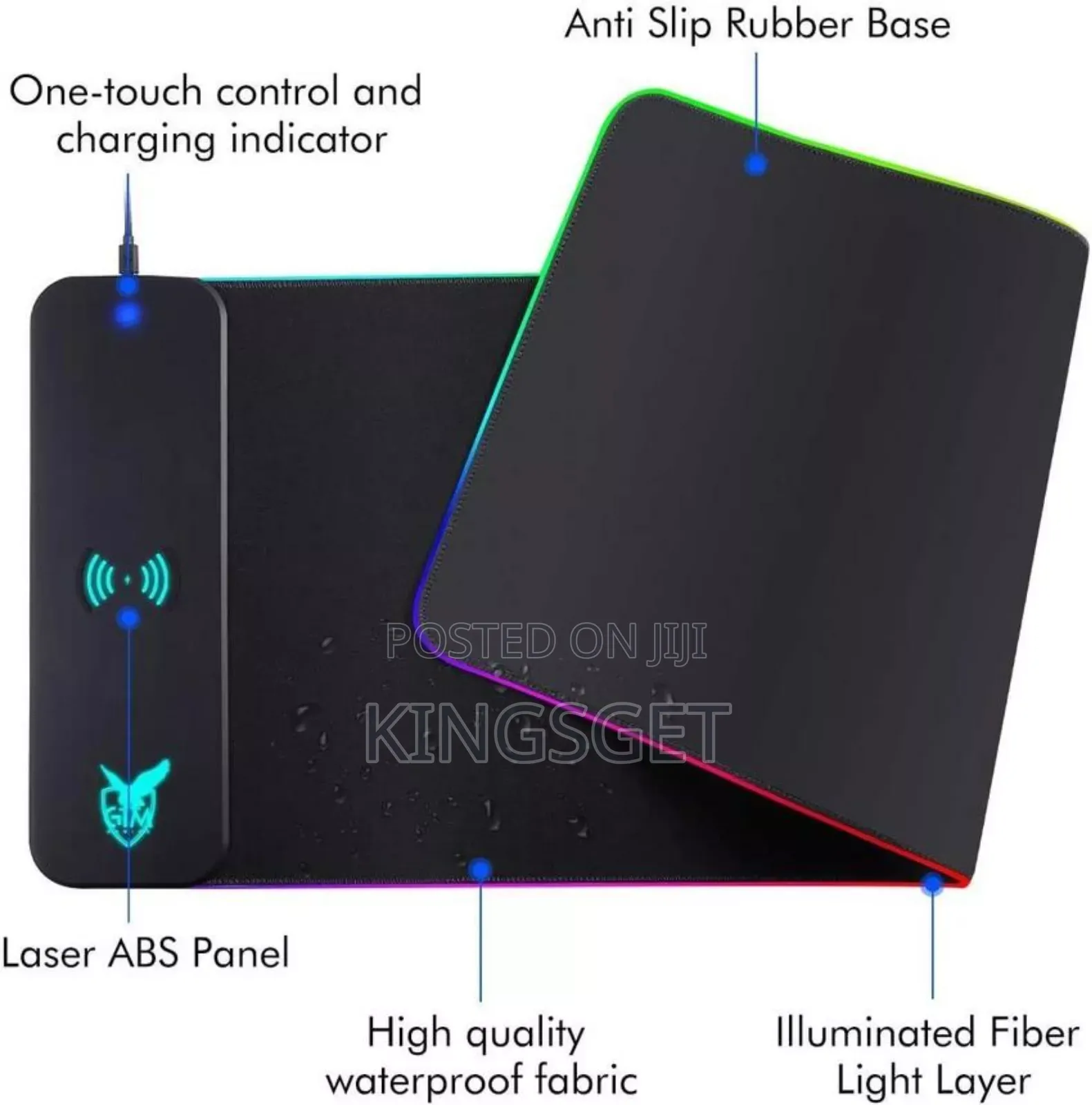 Rgb Big Size Mouse Pad With Wireless Charging