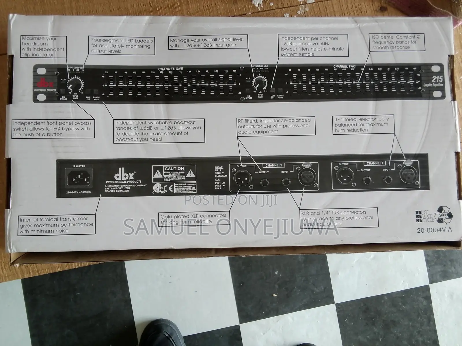 DBX Equalizer Single 215/131