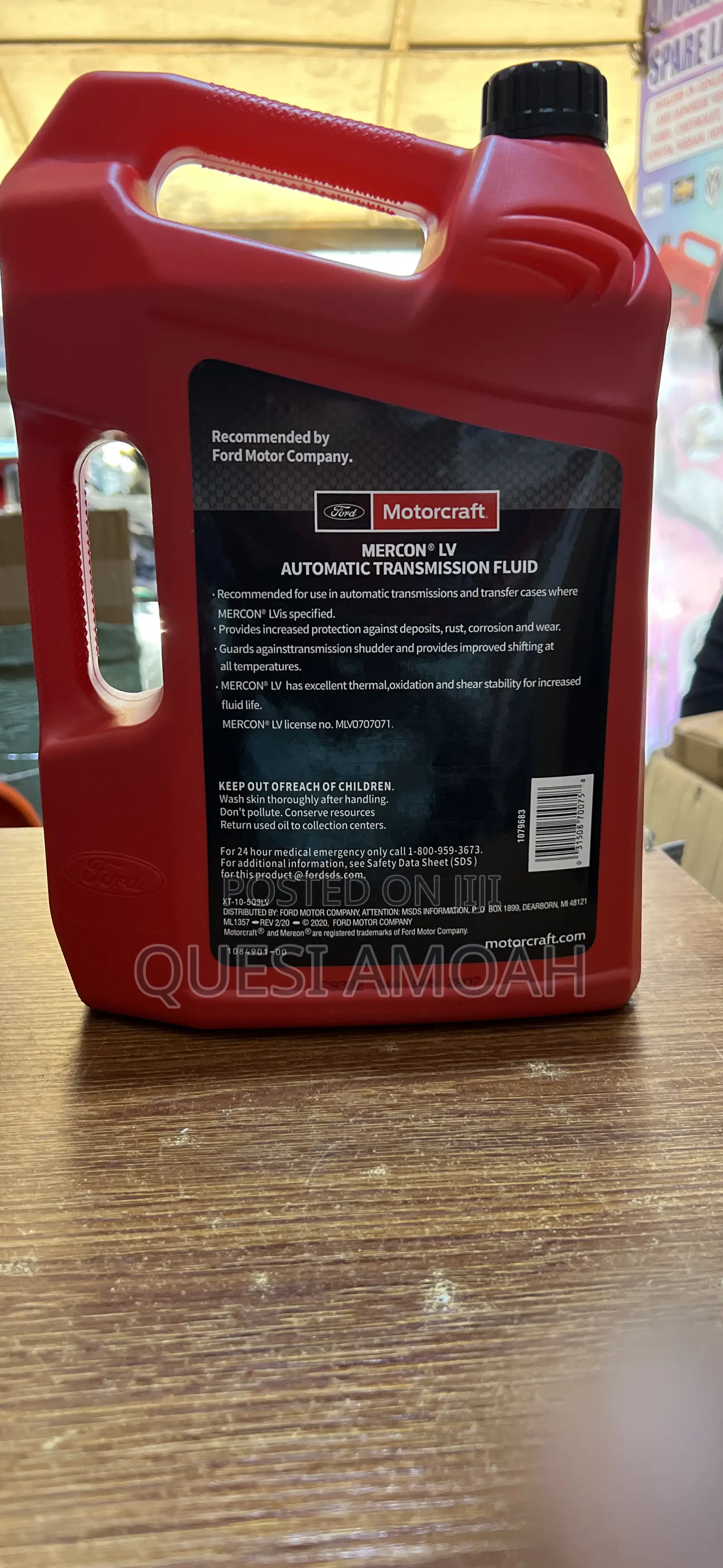 Mercon Lv / Automatic Transmission Fluid For Ford.