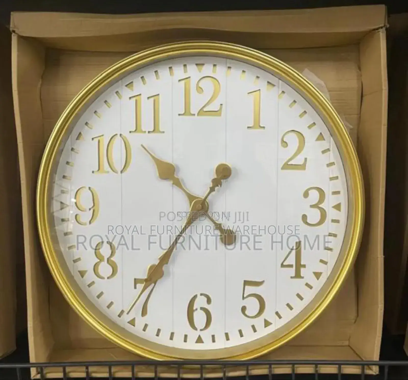 White and Gold Wall Clock(42 Cm)Diameter