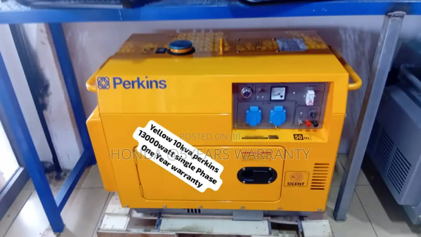 Single Phase Yellow 10kva Perkins 13000watt Diesel Generator