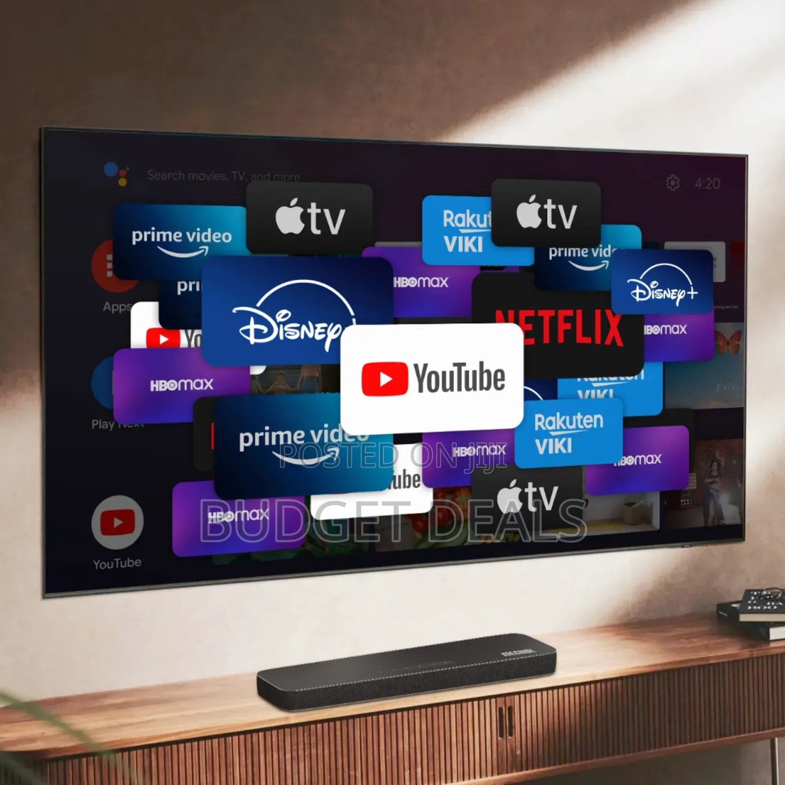 Google Certified Soundbar With Android Tv Box(For Streaming)