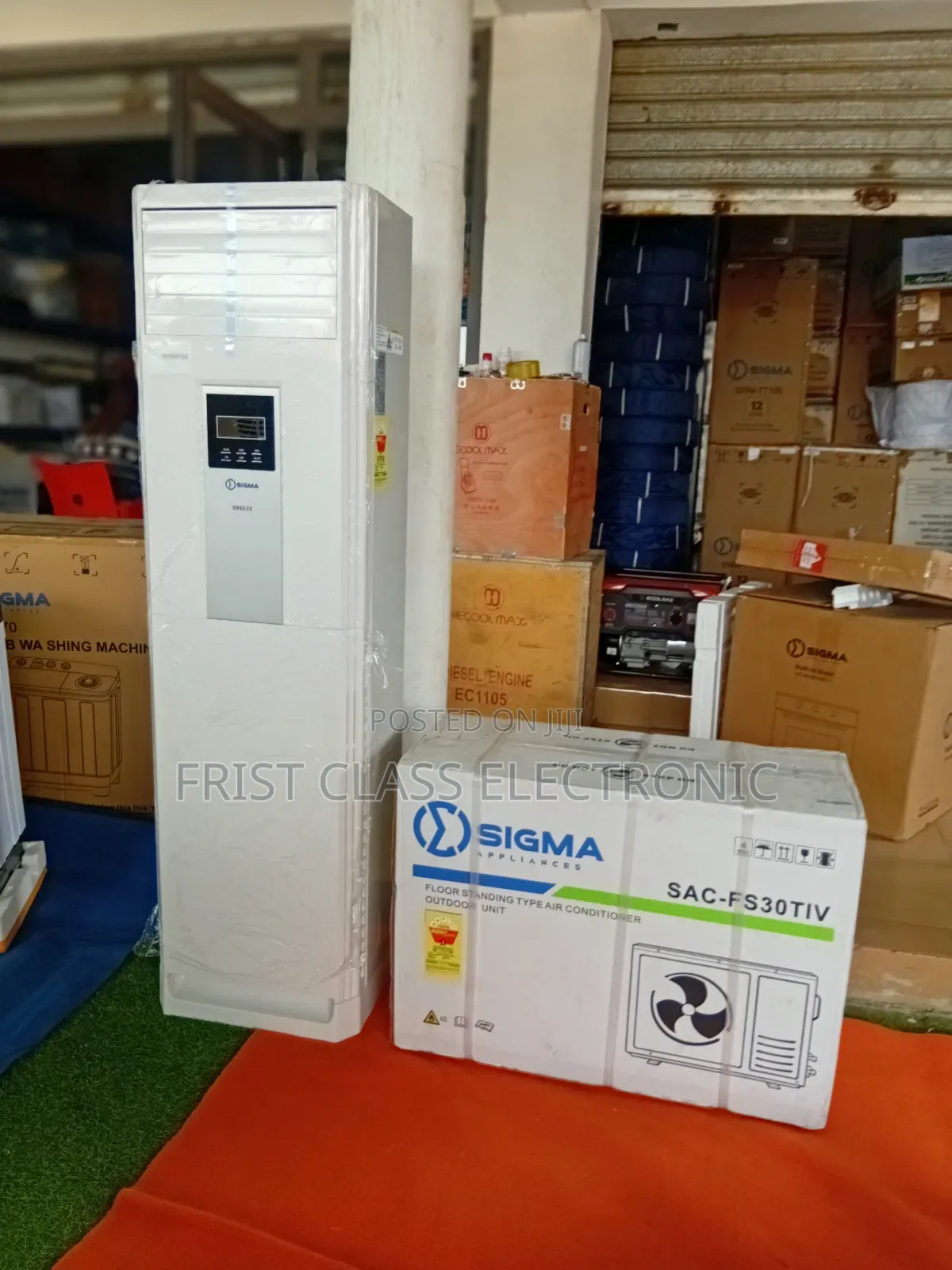 Tower Air Conditioner Sigma Outdoor and Indoor Unit