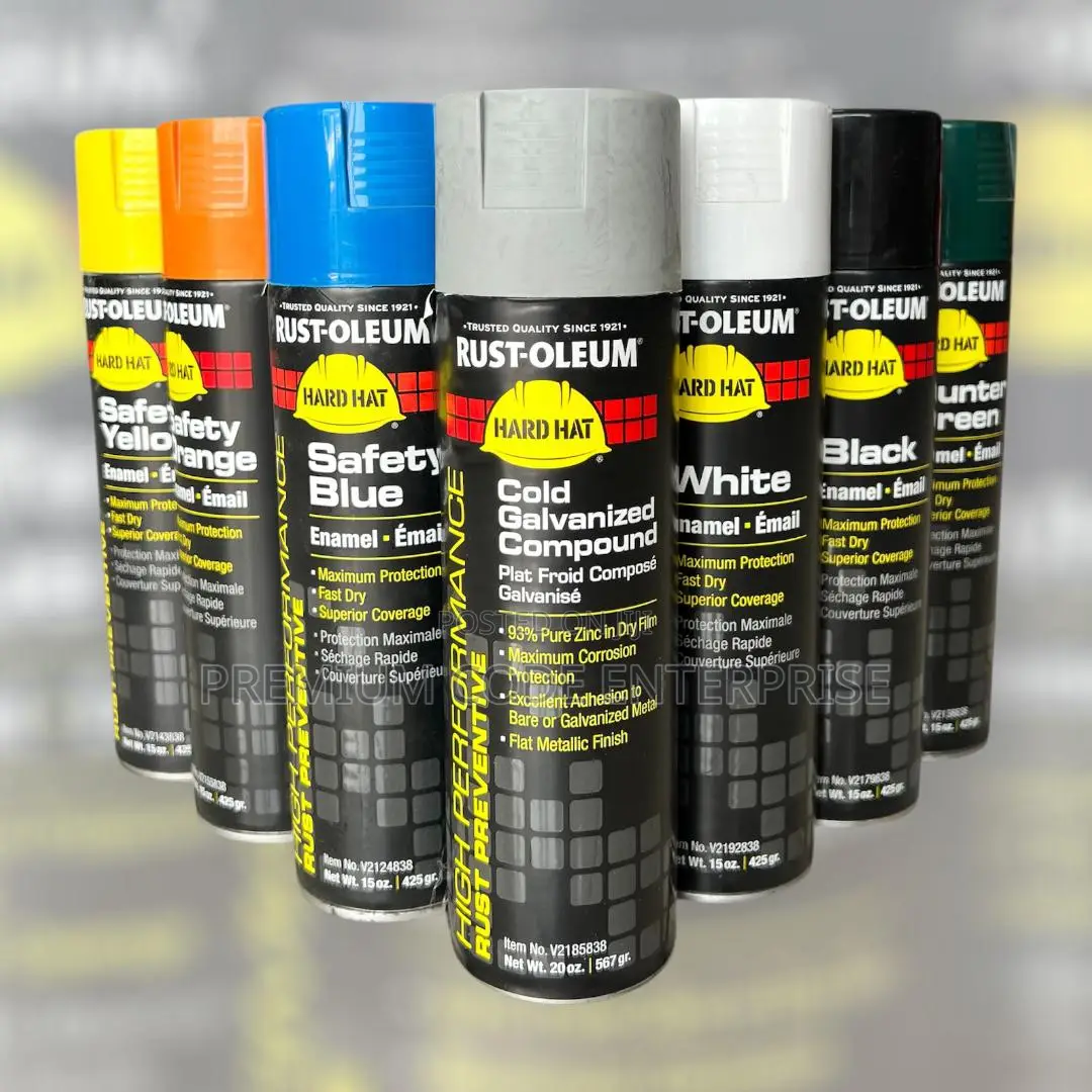 Hard Hat Spray Paint – Safety Yellow, Cold Galvanized Compound