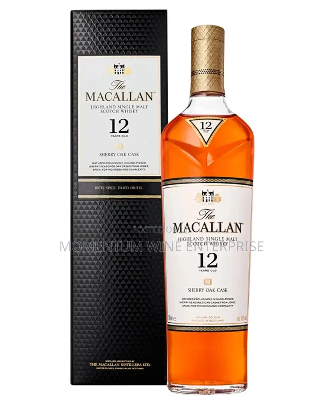 Macallan Sherry Oak 12yr Single Malt Whisky 70cl