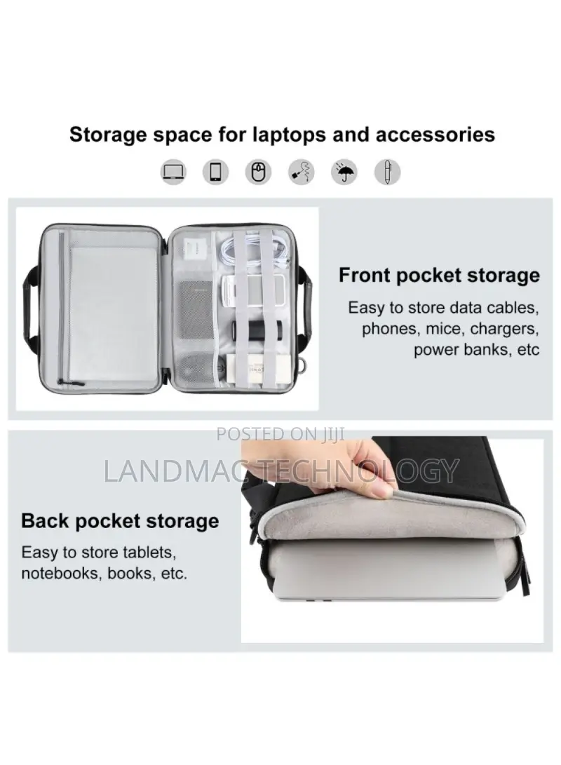 15-Inch Carrying Case Zippered Sleeve Laptop Bag With Shoulder Strap