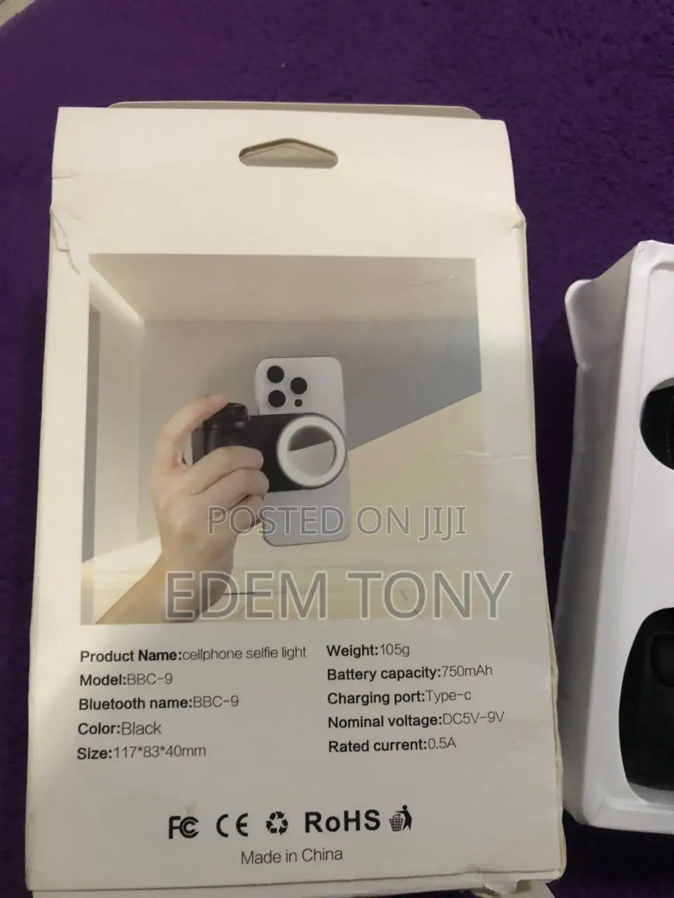 Cellphone Selfie Grip With Light