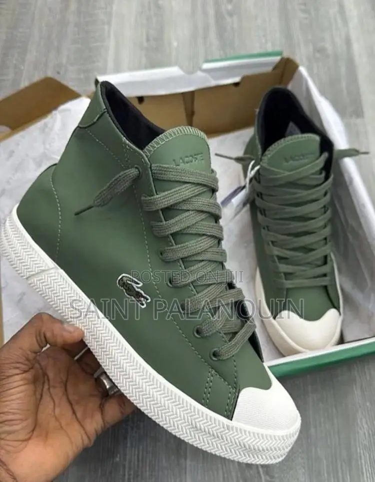 Lacoste Green And White Leather Sneaker