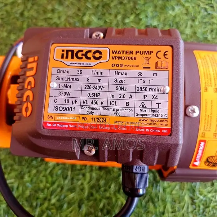 0.5hp Peripheral Water Pump With 370 Watt Motor - Vpm37068