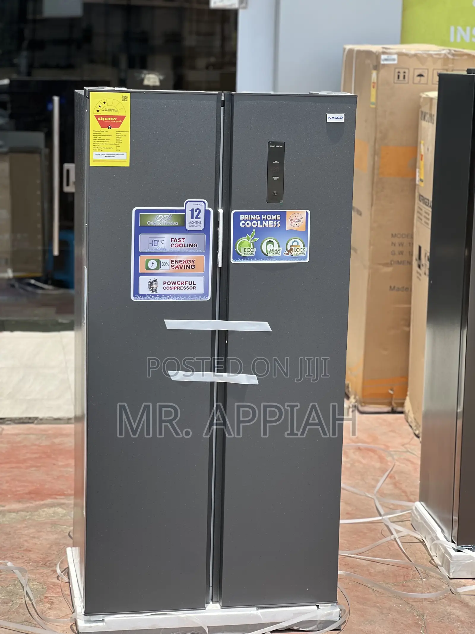 Energy Saving Nasco Side by Side 2 Door Electric Refrigerator 