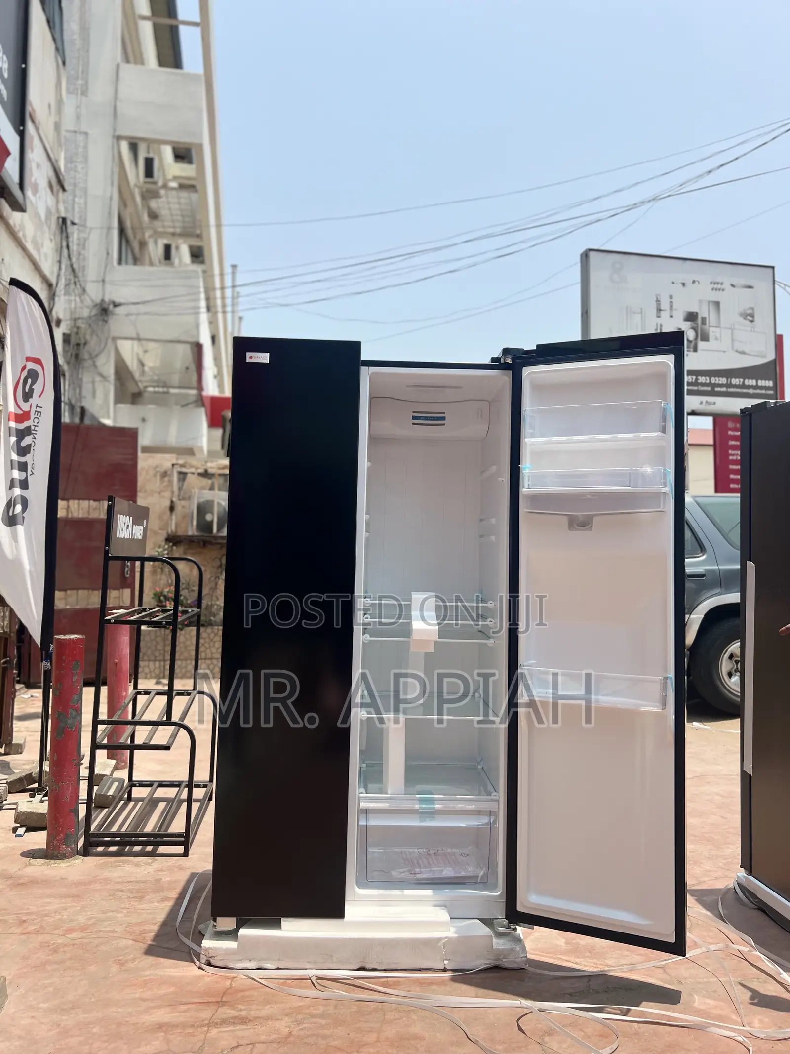 Brand New Galaxy Side By Side 2 Door Refrigerator(Black)..
