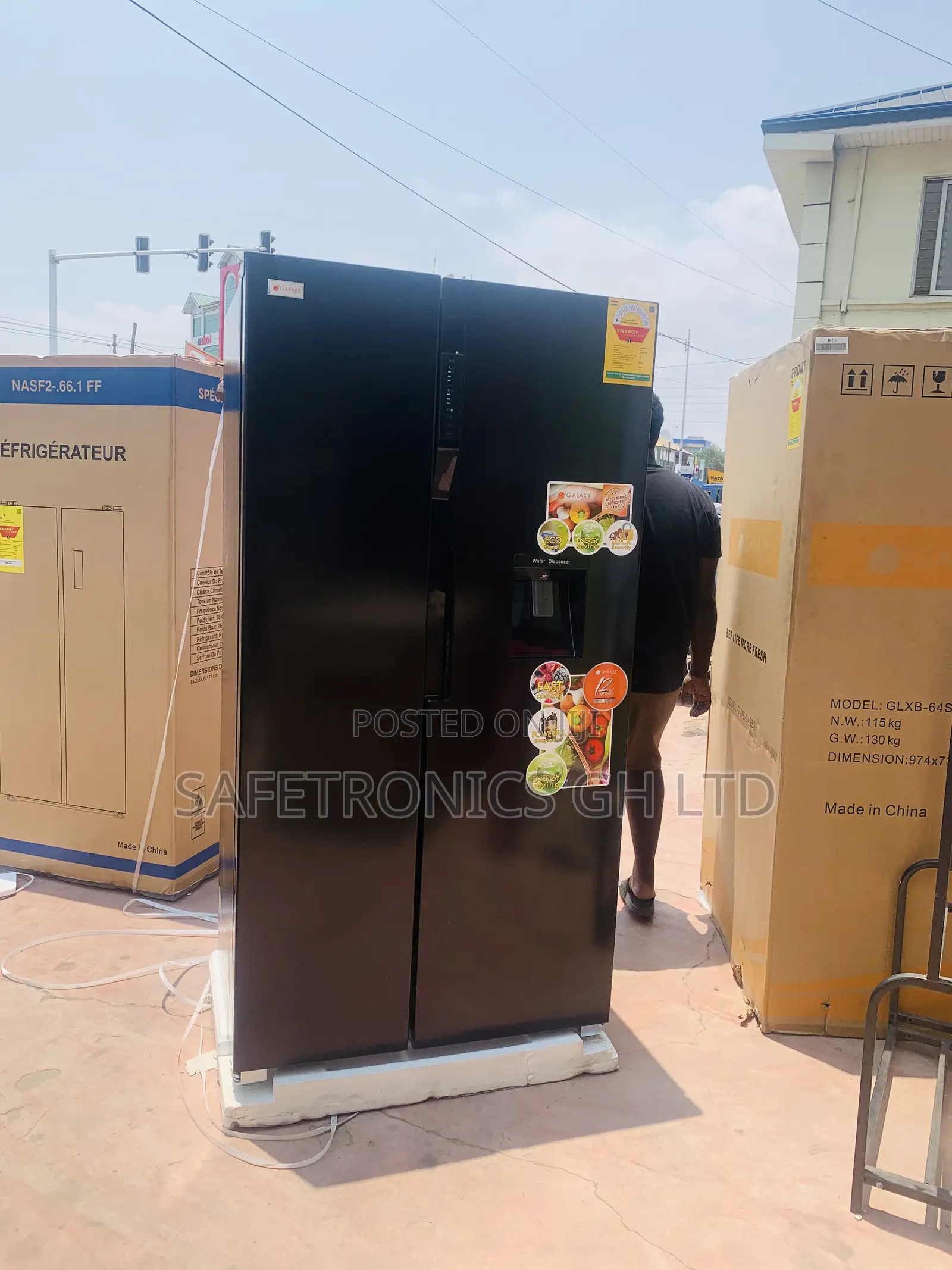 Brand New Side by Side Fridge Black Galaxy GLXB-64sbs 527l