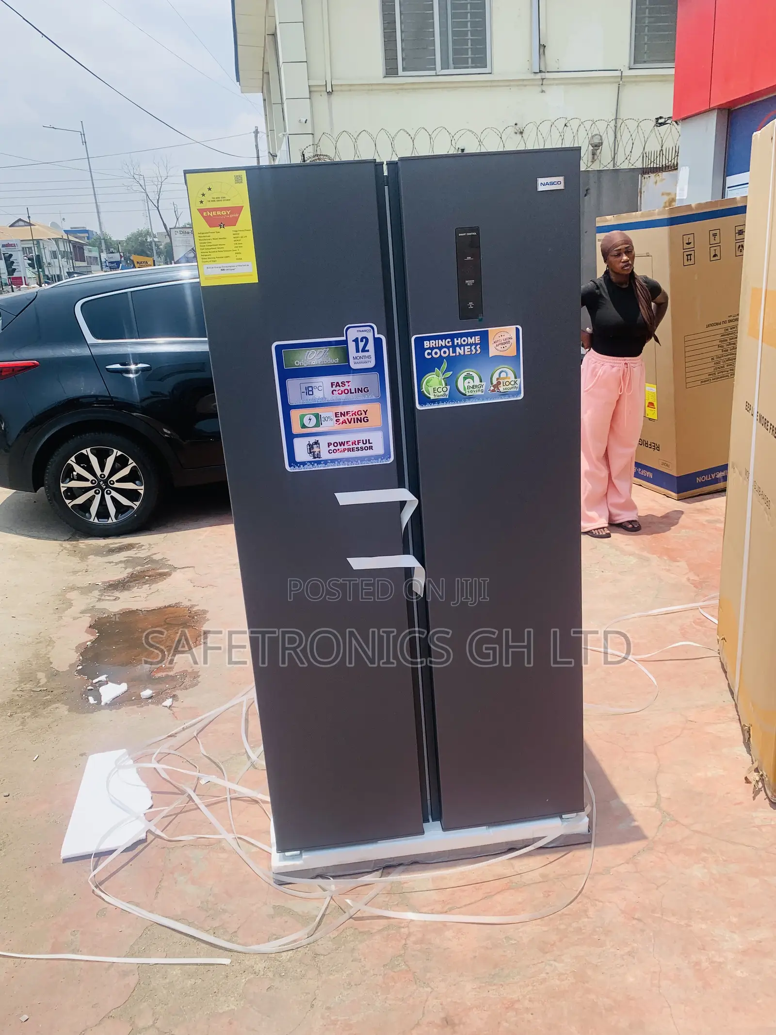 Brand New Fridge Side by Side Nasco Grey Color 400l