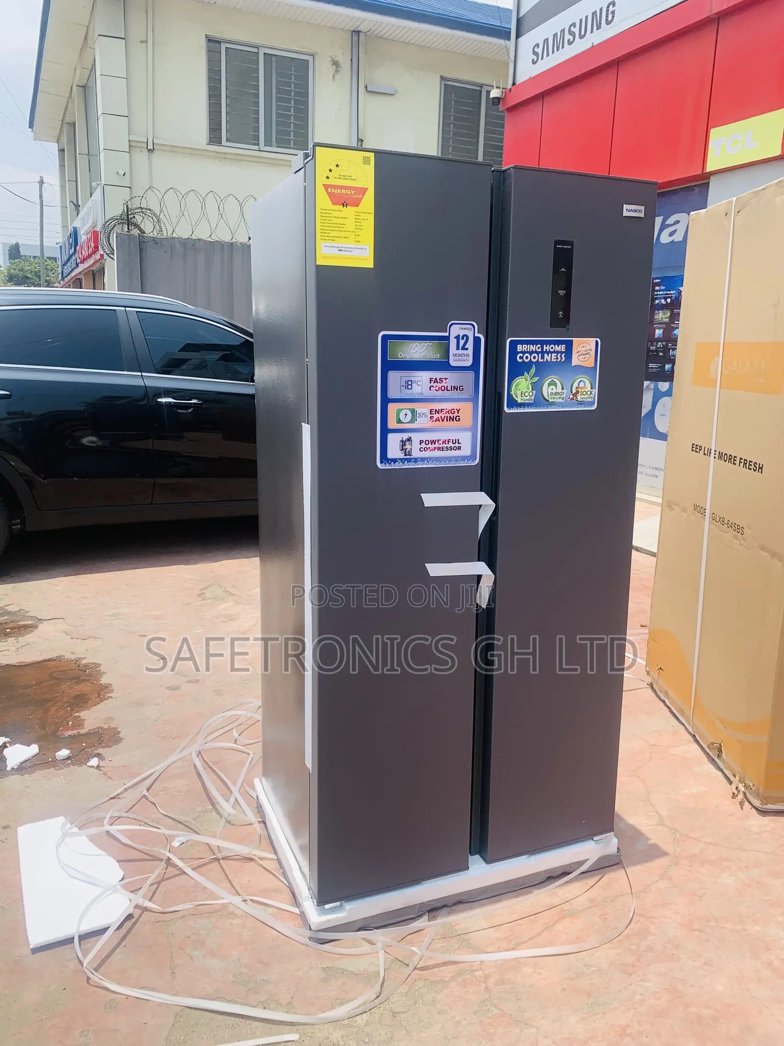 400l Fridge Side by Side Nasco Nasf2-66-1ff