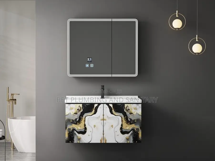 European Led Cabinet Basin and Mirror Complete _Smart Cabinet Basin