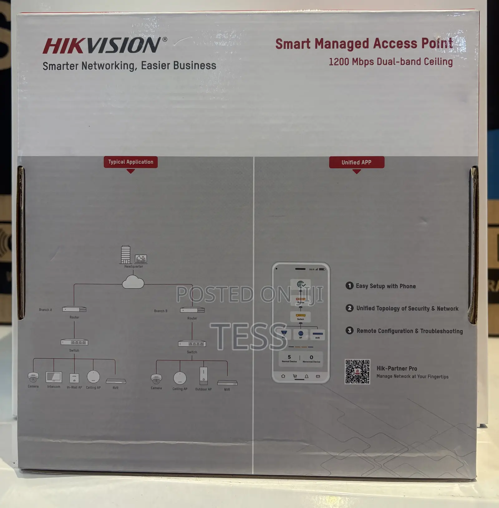 Hikvision Wi-Fi 5 1200mbps Ceiling Access Point Ds-3wap522-Si
