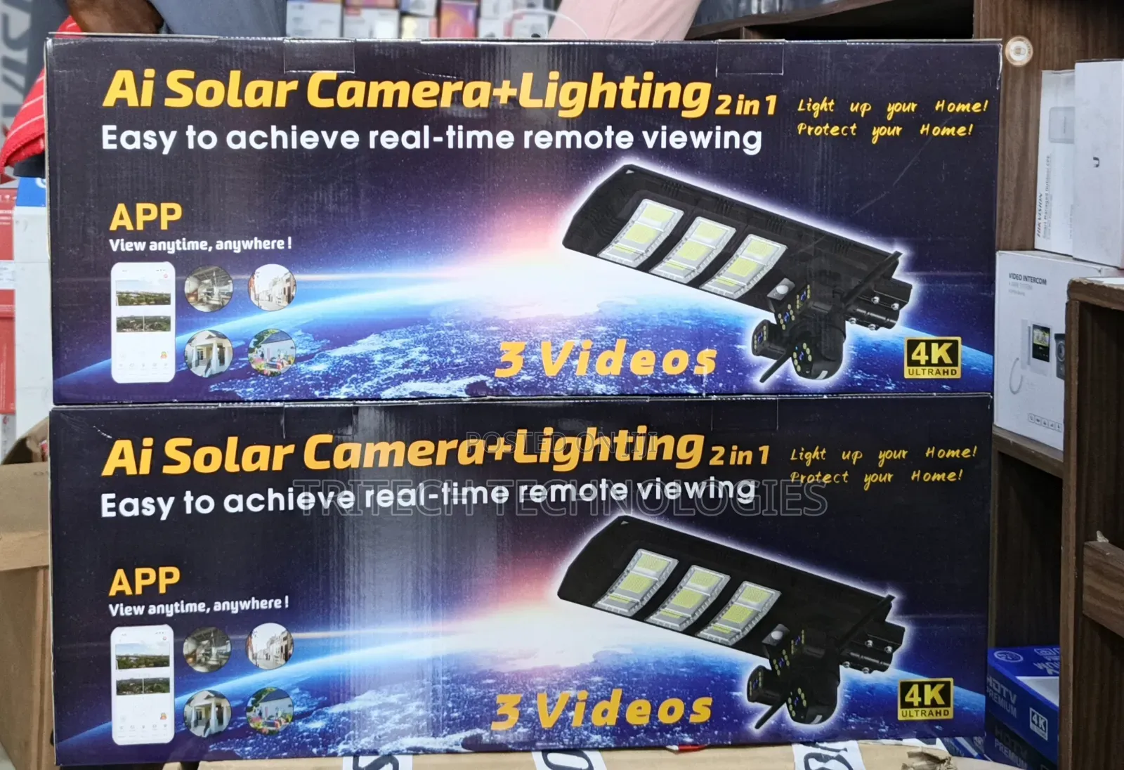 Ultra Ai Solar 450w Street Light Camera Full Color 2 in 1