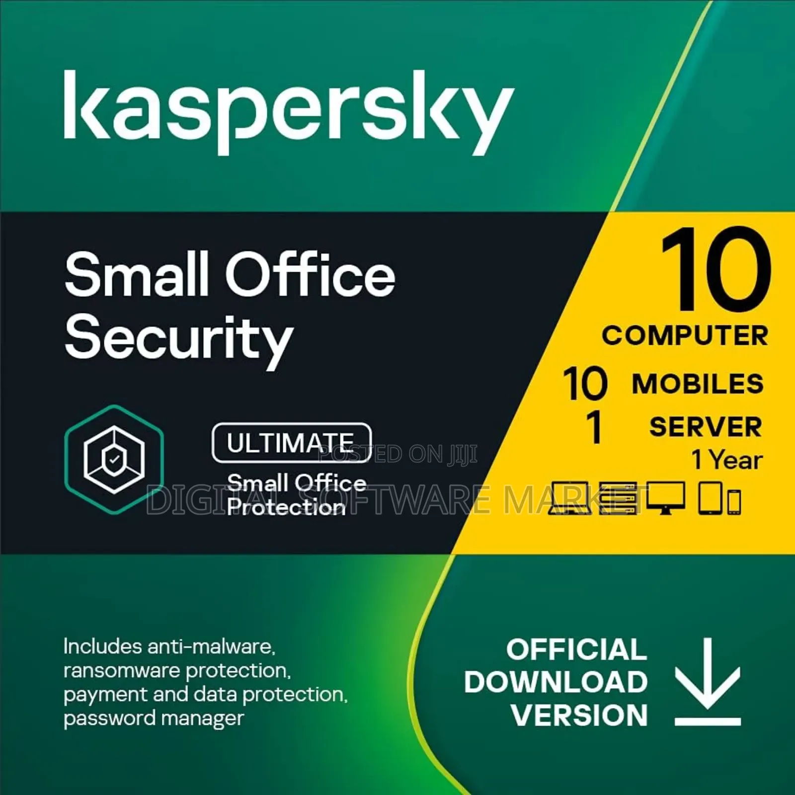 Kaspersky Small Office Security for 10 Devices + 1 Server for 1 Year