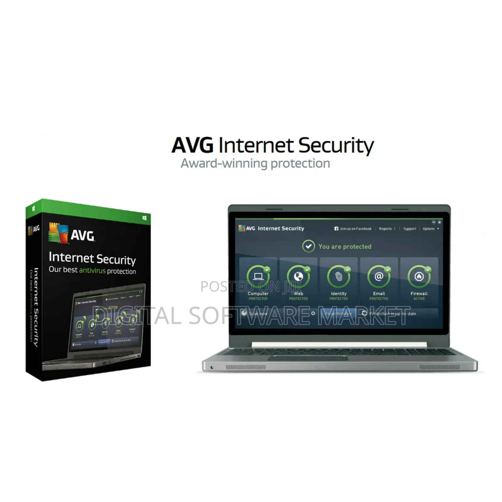 Avg Internet Security 5 Devices 1 Year Windows/Mac/Android/Ios